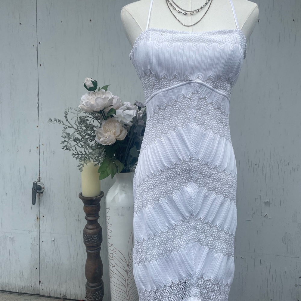 Elegant Intimately FP White Textured Dress